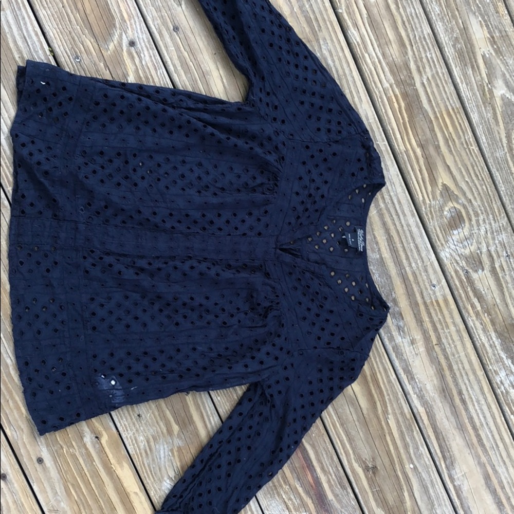 Navy Blue 3/4 Sleeve Shirt